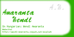 amaranta wendl business card